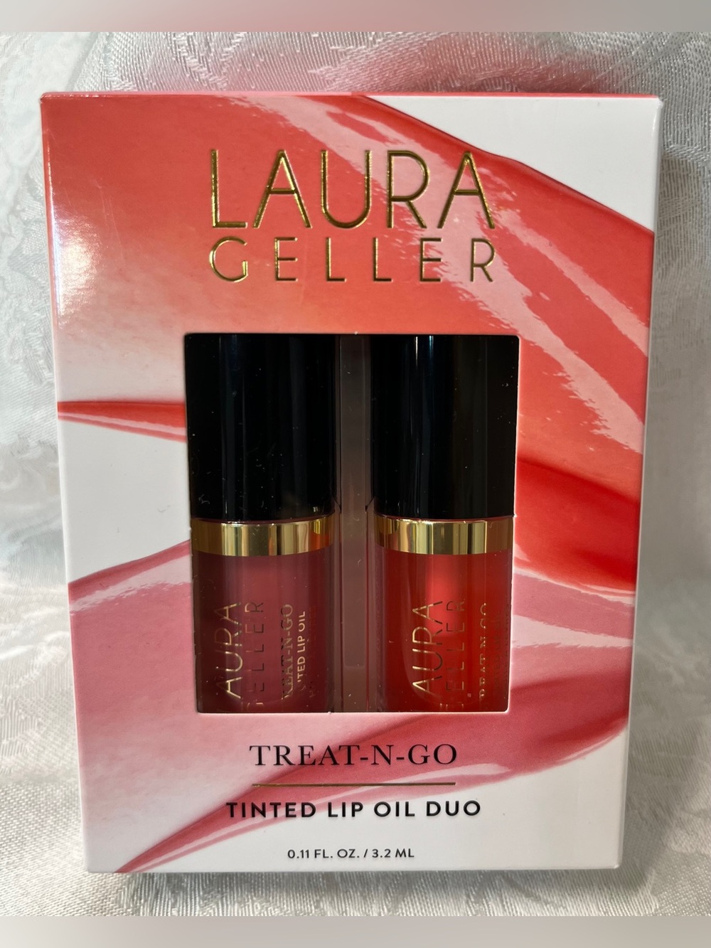 Laura Geller Treat-N-Go Tinted Lip Oil Duo - Pink and Coral